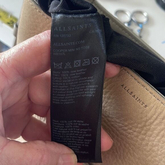 All Saints Fetch Crossbody Leather Bag (Taupe) - Picture 7 of 7
